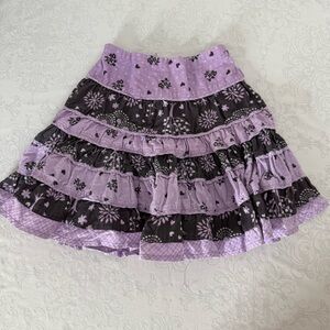 Pumpkin Patch 100% Cotton Ruffle Corduroy Midi Skirt Size 7